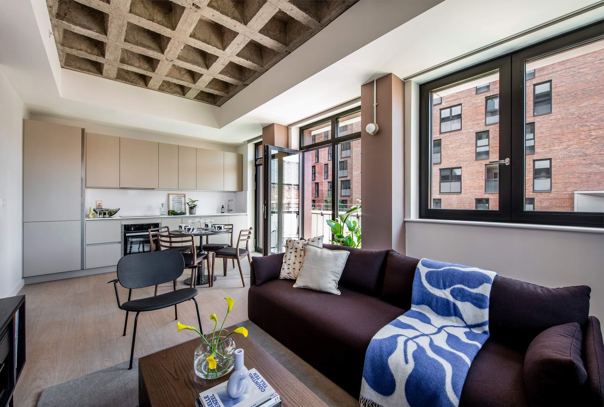 Interior of a 1 bed apartment in the Stack, Manchester.