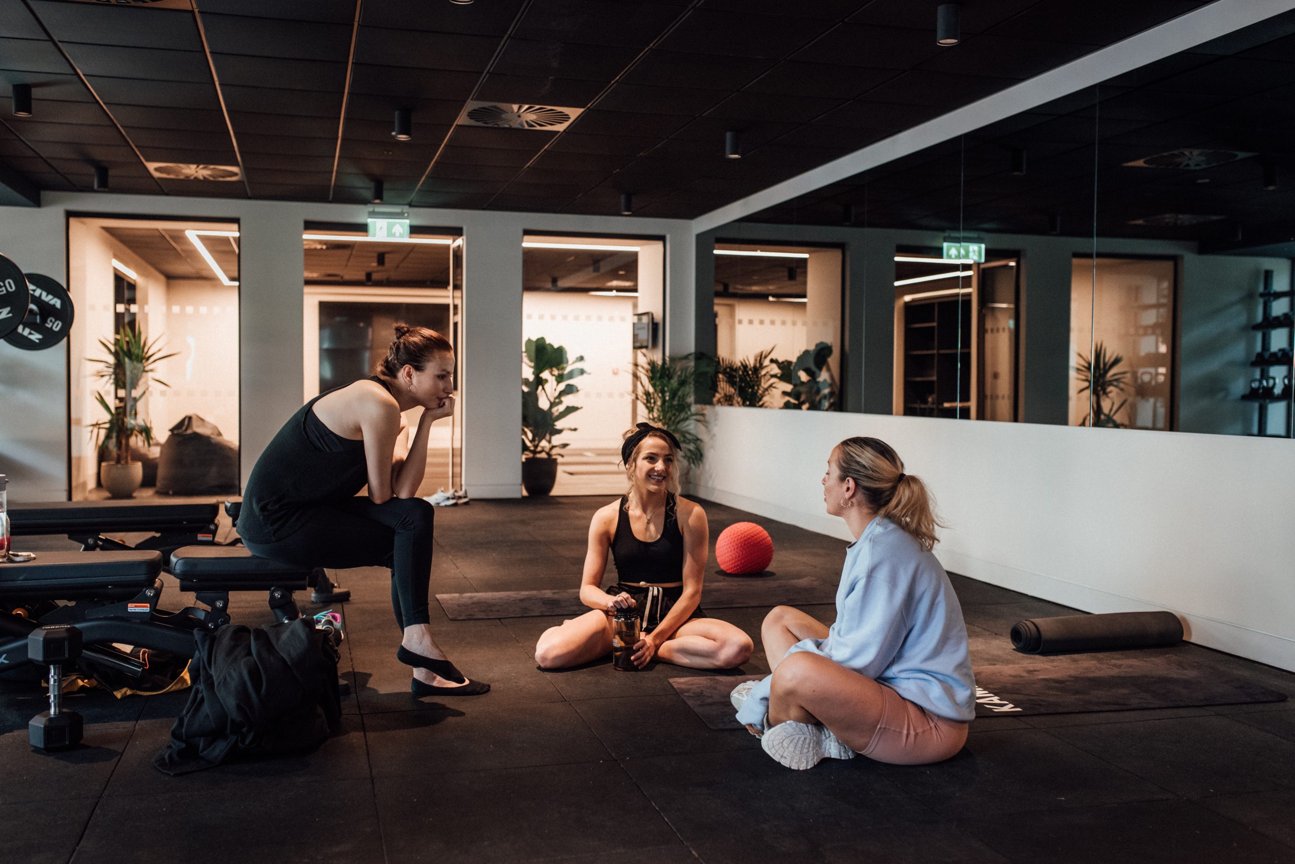 Three women in the Kampus Gym